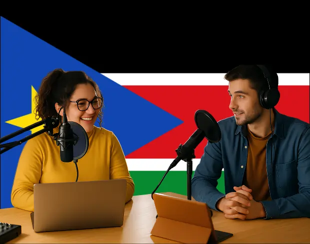 Bulk upload videos for batch southsudan flag background addition: man meditating, car, dog, child, auto southsudan flag background adder for creators.