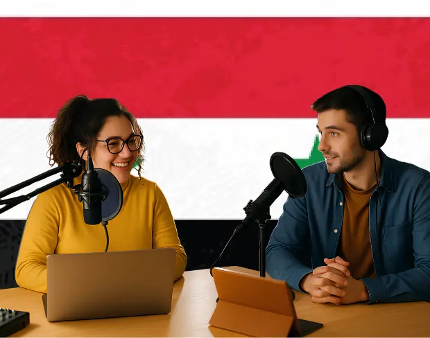 Bulk upload videos for batch syria flag background addition: man meditating, car, dog, child, auto syria flag background adder for creators.