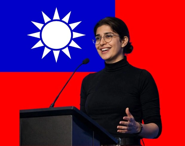 Family photo with AI-added taiwan flag background using video background editor tool—ready for virtual or taiwan flag background.