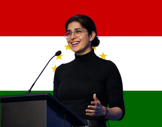 Family photo with AI-added tajikistan flag background using video background editor tool—ready for virtual or tajikistan flag background.