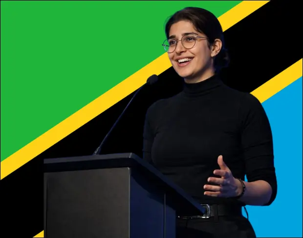 Family photo with AI-added tanzania flag background using video background editor tool—ready for virtual or tanzania flag background.