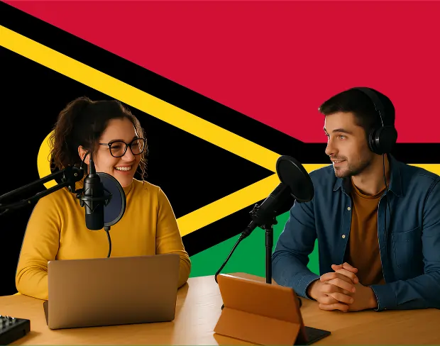 Bulk upload videos for batch vanuatu flag background addition: man meditating, car, dog, child, auto vanuatu flag background adder for creators.