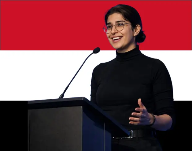 Family photo with AI-added yemen flag background using video background editor tool—ready for virtual or yemen flag background.