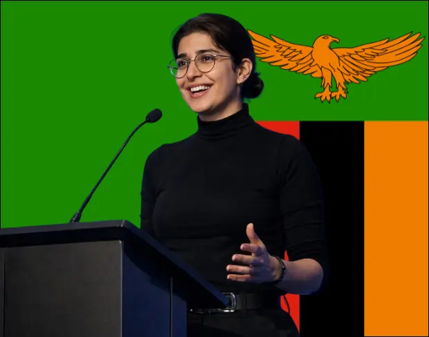 Family photo with AI-added zambia flag background using video background editor tool—ready for virtual or zambia flag background.