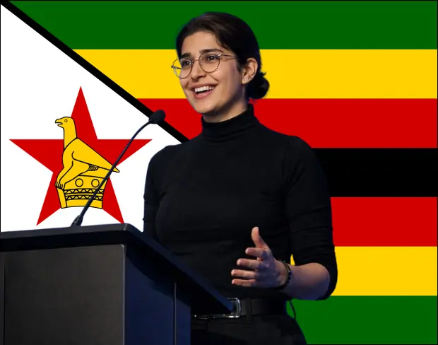 Family photo with AI-added zimbabwe flag background using video background editor tool—ready for virtual or zimbabwe flag background.