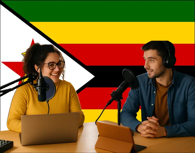 Bulk upload videos for batch zimbabwe flag background addition: man meditating, car, dog, child, auto zimbabwe flag background adder for creators.